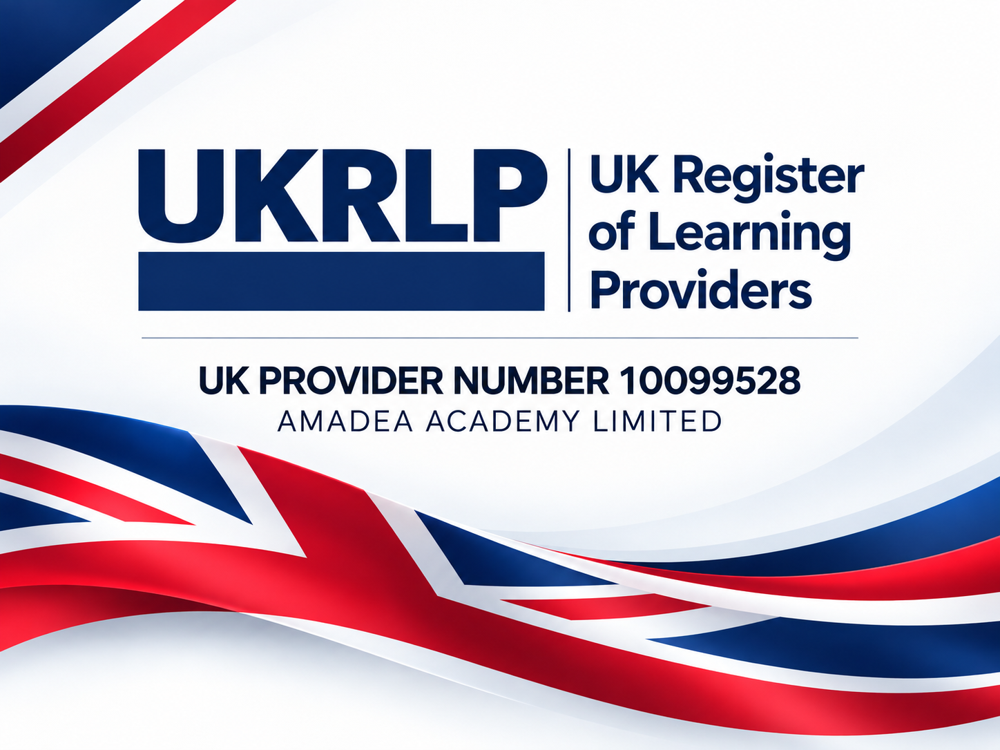 UKRLP UK Register of Learning Providers - UKPRN 10099528